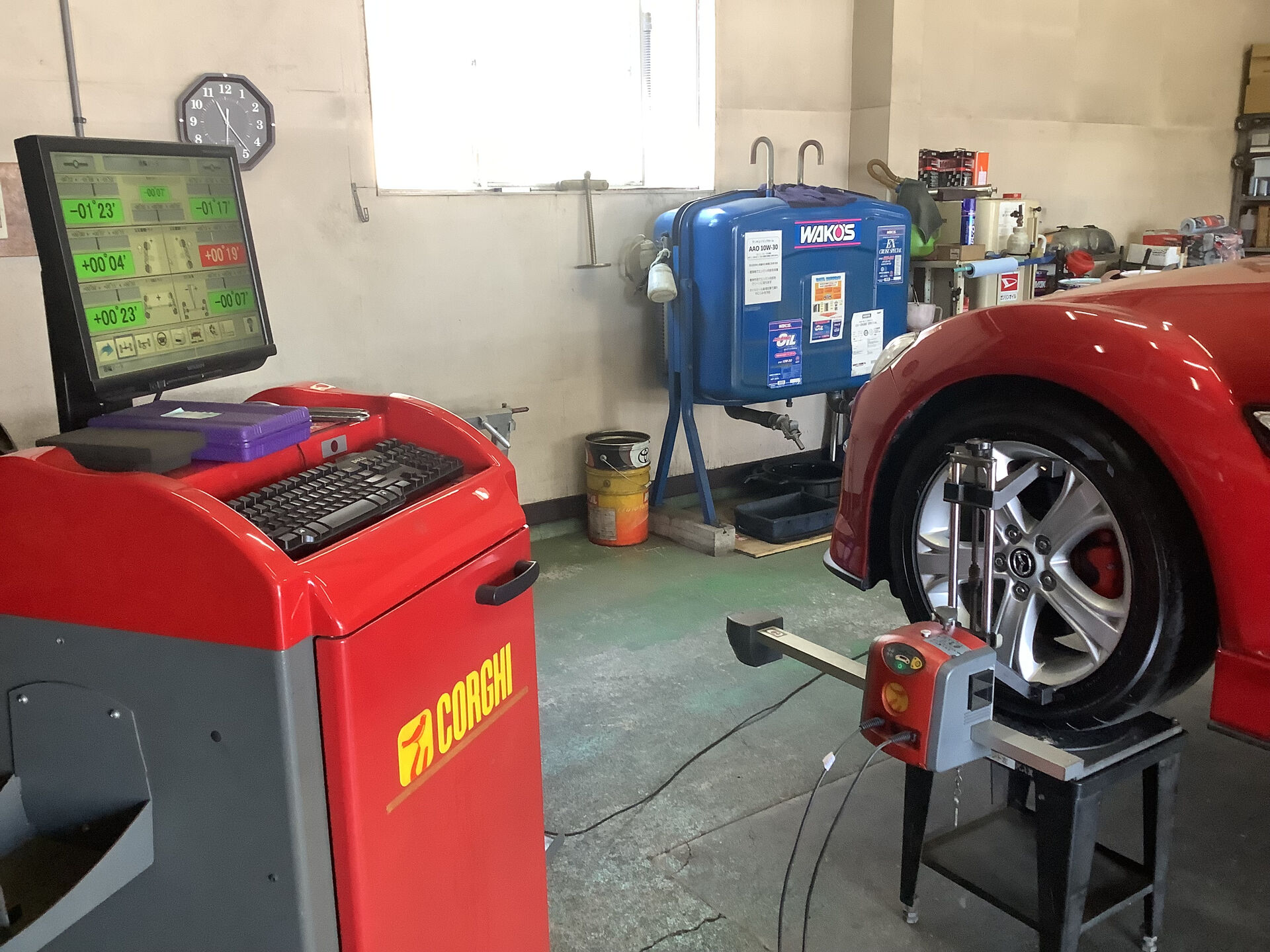 本日はアライメント調整の作業をさせていただきました🛞🛠️